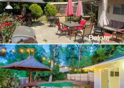 Patio before and after