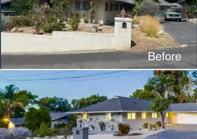 Street view before and after