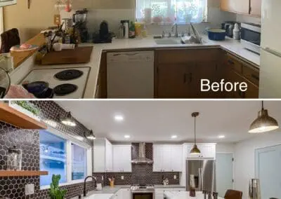 Kitchen before and after