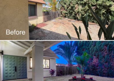 Before and after back yard design