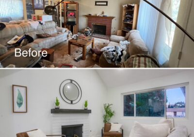before and after living room design