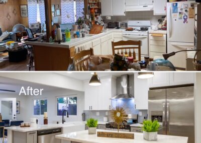Kitchen before and after