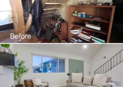 Entryway before and after